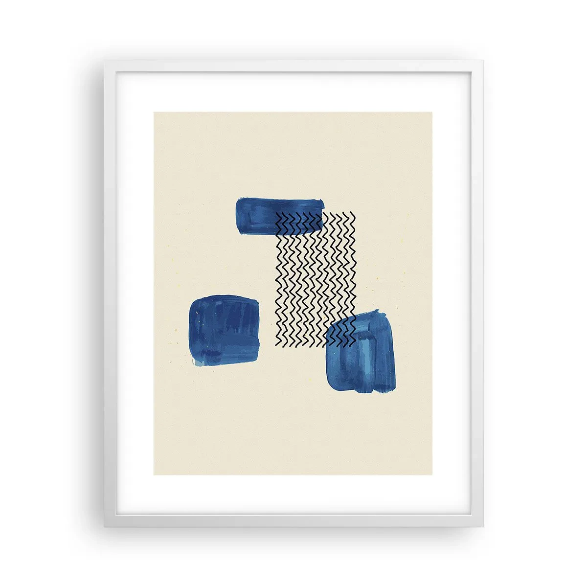 Póster en marco blanco - Un cuarteto abstracto - 40x50 cm