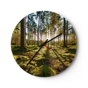 Reloj de pared - Reloj de vidrio - ...Más allá de los siete bosques - 40x40 cm