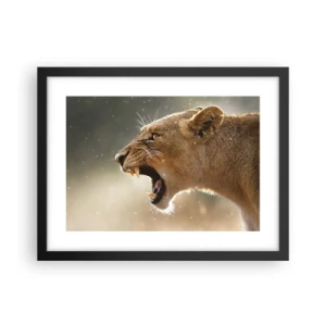 Póster en marco negro - Silencio, es mi turno de palabra - 40x30 cm