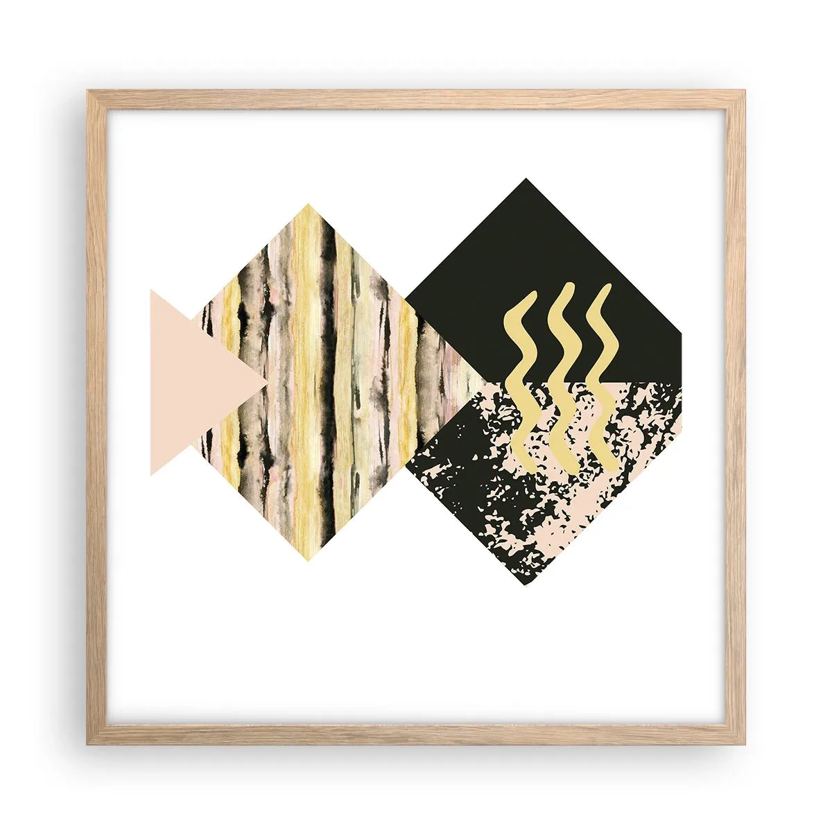 Póster en marco roble claro - No es tan sencillo - 50x50 cm