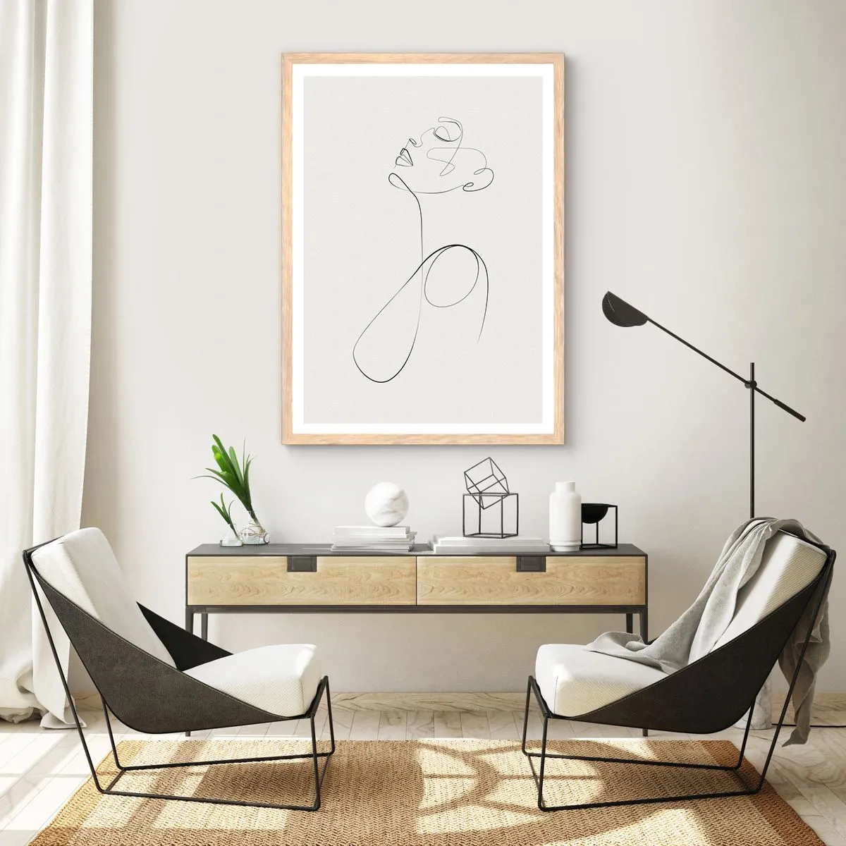 Póster en marco roble claro - En el bucle de los sueños - 40x50 cm