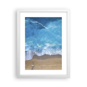 Póster en marco blanco - El poder del azul - 30x40 cm