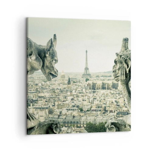 Cuadro sobre lienzo - Impresión de Imagen - Charlas parisinas - 50x50 cm