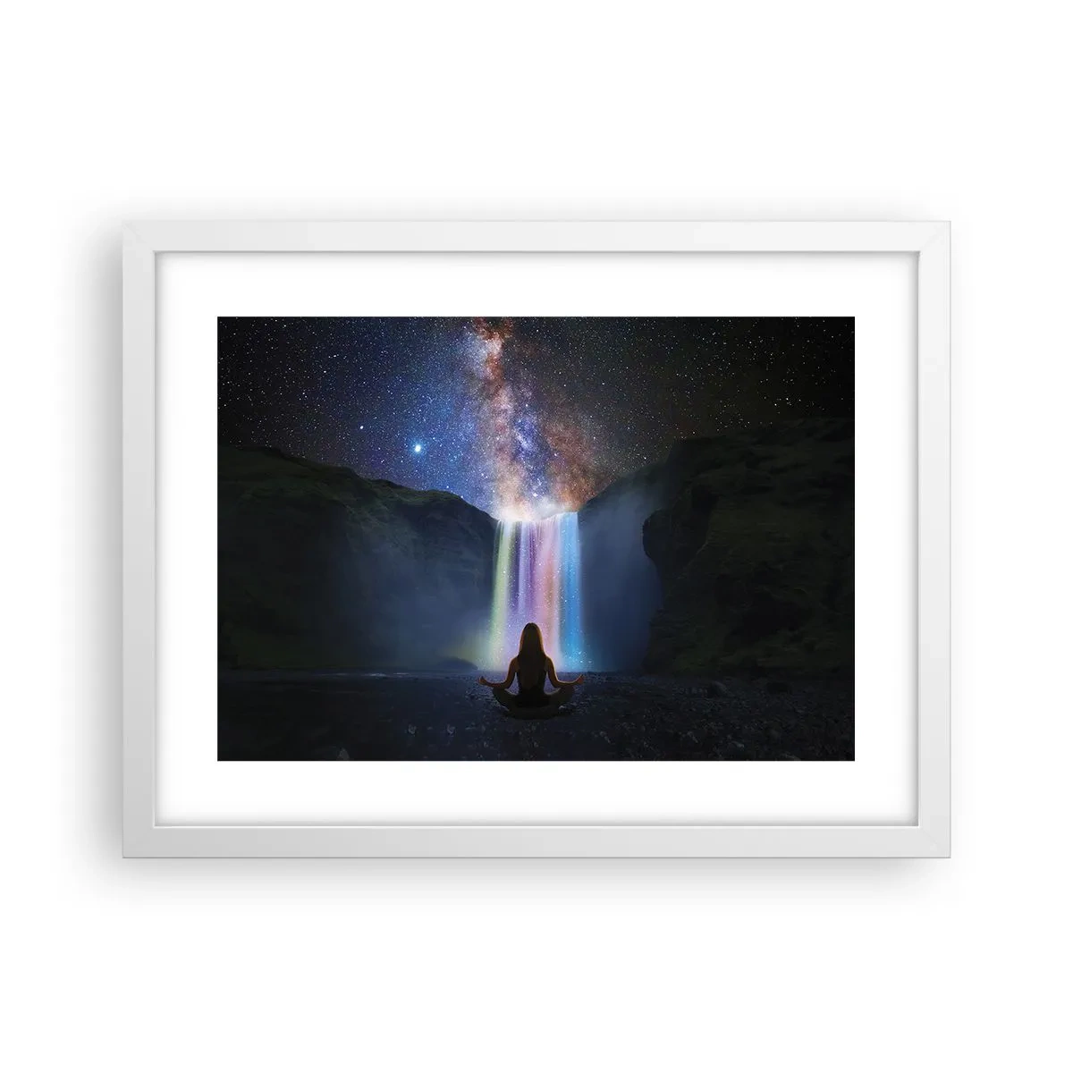 Póster en marco blanco - Armonía absoluta - 40x30 cm