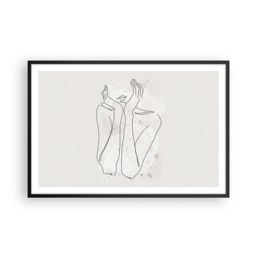 Póster en marco negro - Un momento de ensueño - 91x61 cm