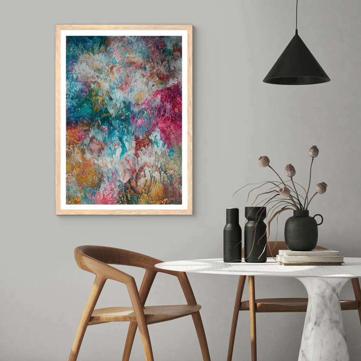 Póster en marco roble claro - En plena floración - 30x40 cm