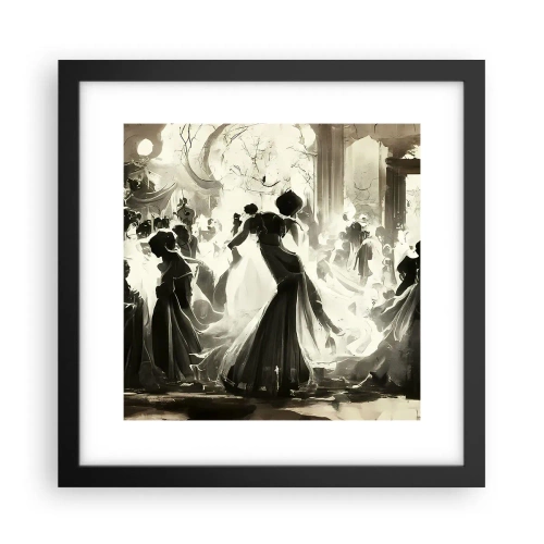 Póster en marco negro - Gran mascarada - 30x30 cm