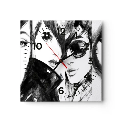 Reloj de pared - Reloj de vidrio - La belleza multiplicada - 30x30 cm