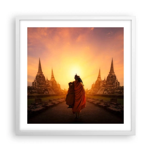 Póster en marco blanco - En paz por la eternidad - 50x50 cm