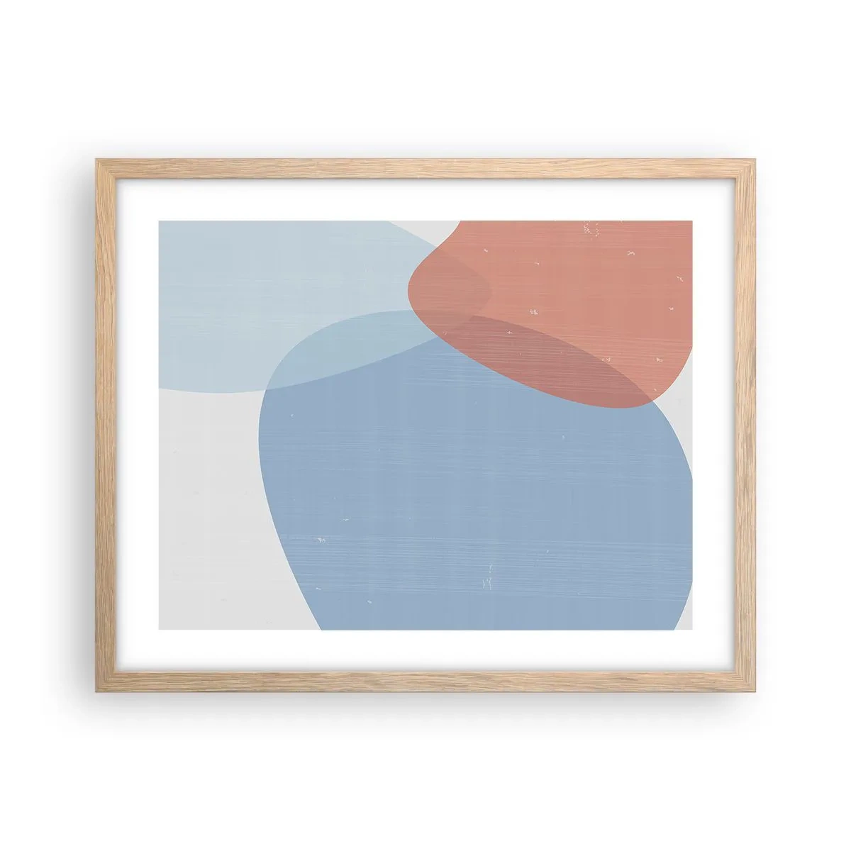 Póster en marco roble claro - Relaciones en colores pastel - 50x40 cm