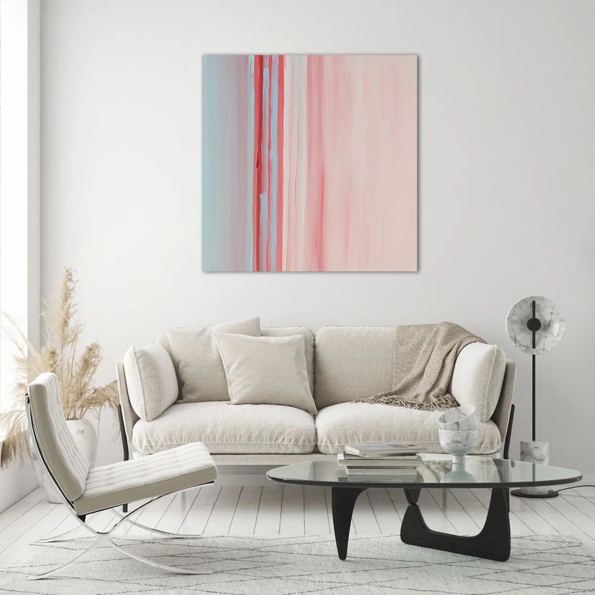 Cuadro sobre vidrio - Impresiones sobre Vidrio - Abstracción al amanecer - 50x50 cm