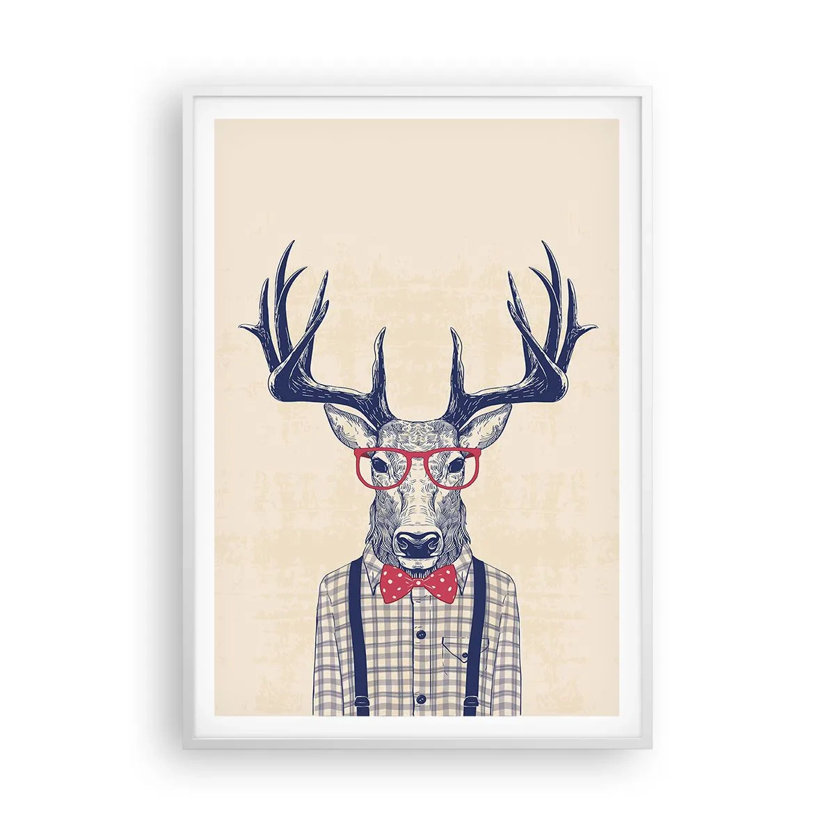 Póster en marco blanco - Una extravagancia lúdica - 70x100 cm