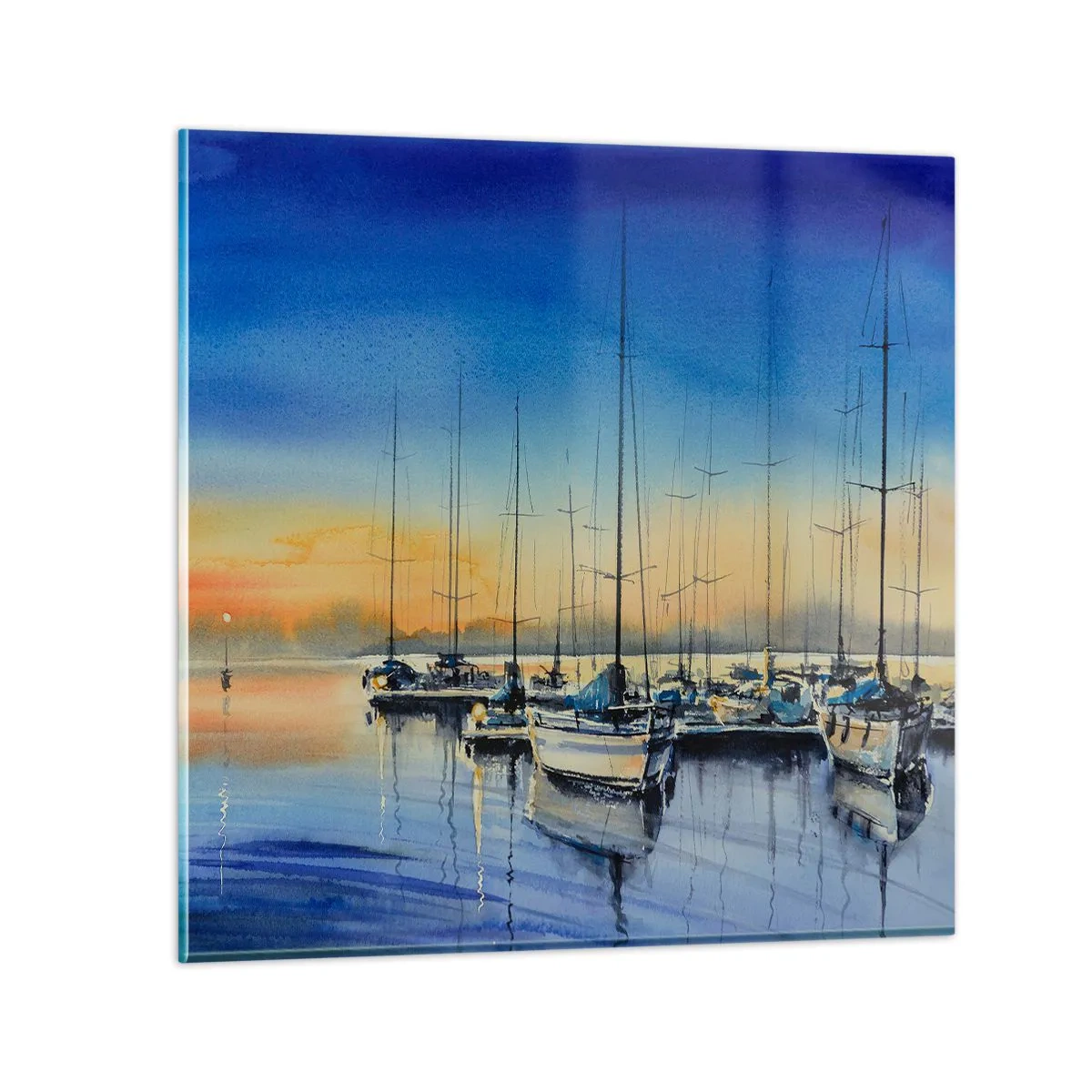 Cuadro sobre vidrio - Impresiones sobre Vidrio - El final de un buen día - 50x50 cm