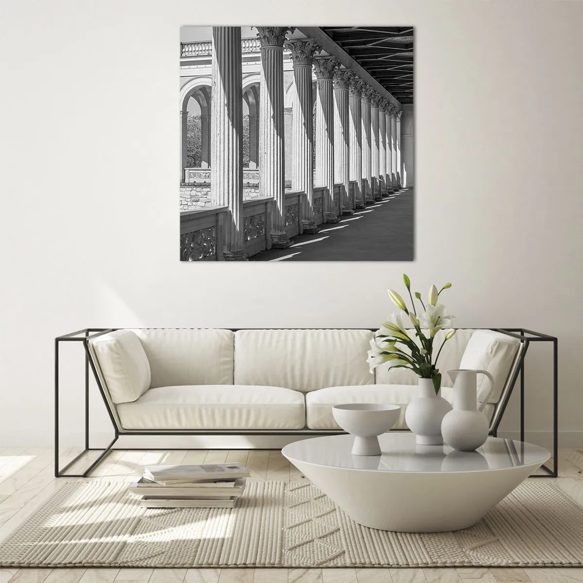 Cuadro sobre vidrio - Impresiones sobre Vidrio - Galería soleada - 60x60 cm