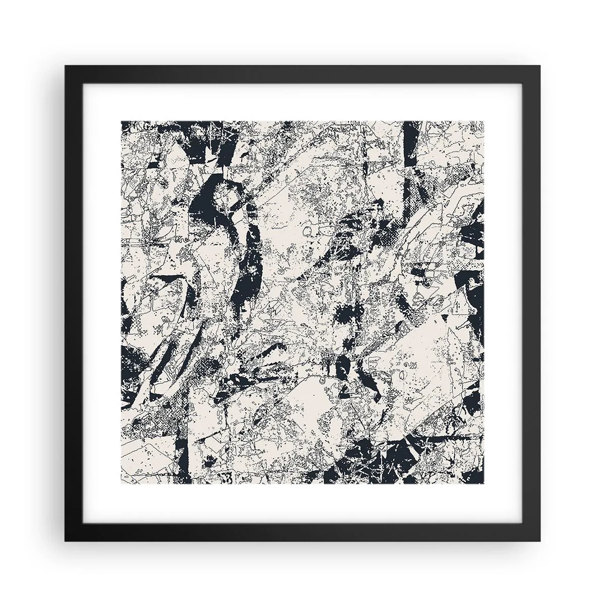 Póster en marco negro - La interpenetración de los opuestos - 40x40 cm