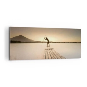 Cuadro sobre lienzo - Impresión de Imagen - Antes del descanso - 100x40 cm