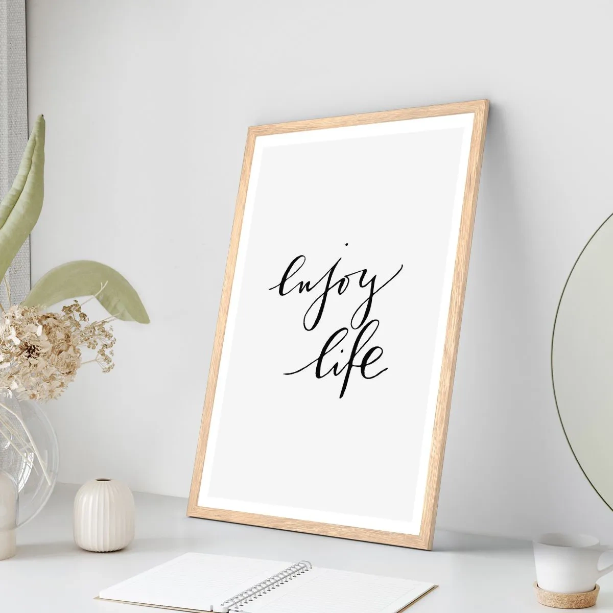 Póster en marco roble claro - Nada que añadir... - 50x70 cm