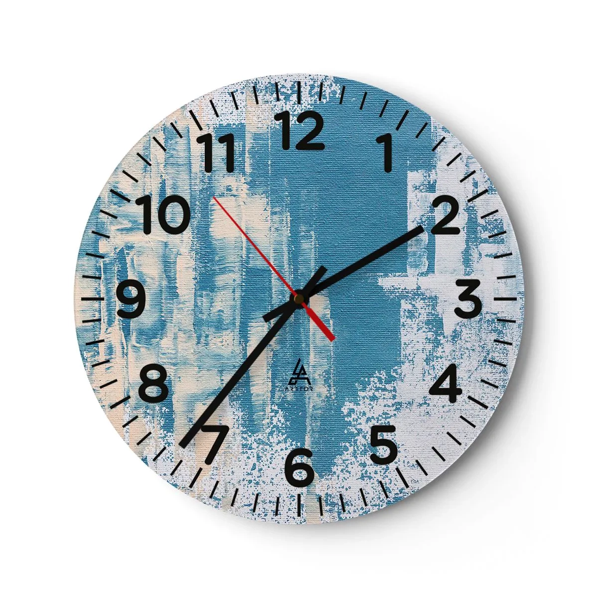 Reloj de pared - Reloj de vidrio - A través de un carámbano - 30x30 cm
