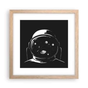 Póster en marco roble claro - Bonita vista - 30x30 cm