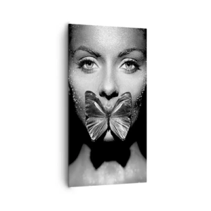 Cuadro sobre lienzo - Impresión de Imagen - Beso de mariposa - 65x120 cm