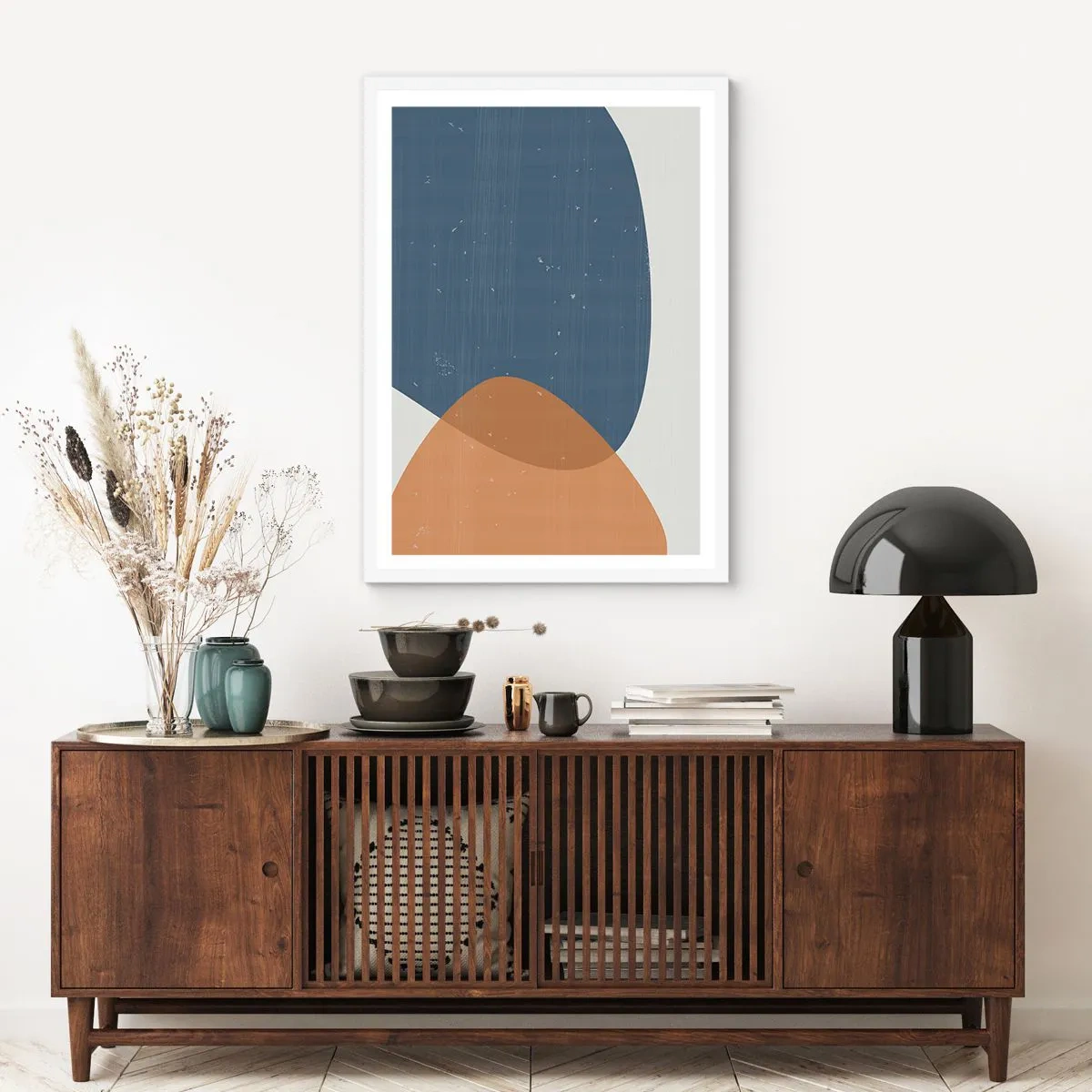 Póster en marco blanco - Óvalos e influencias - 30x40 cm