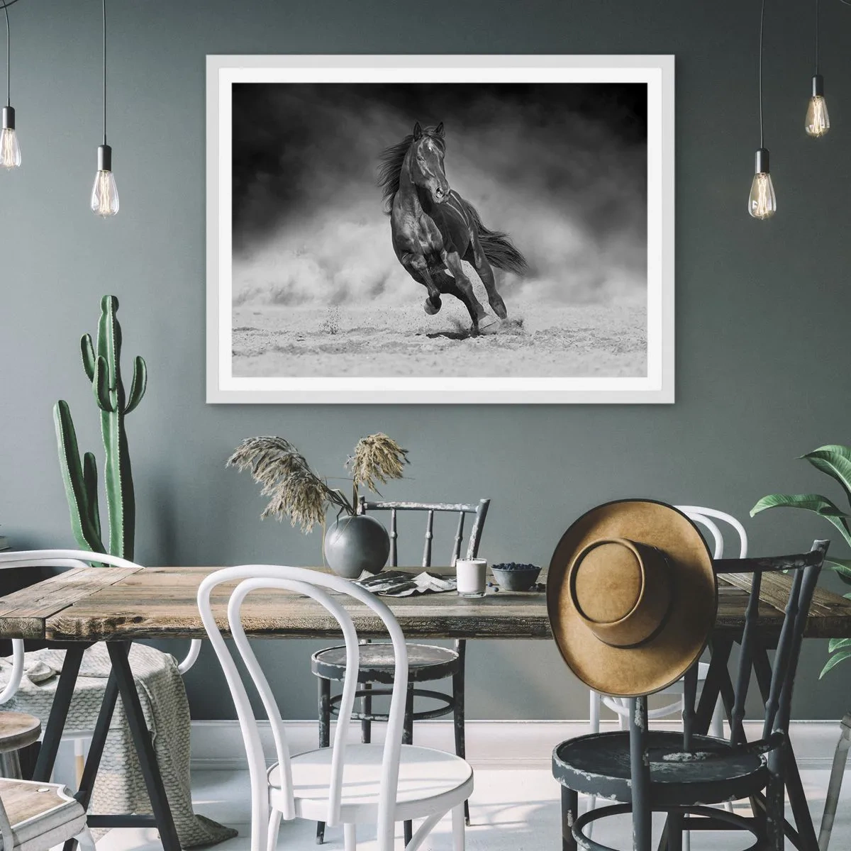 Póster en marco blanco - Digno del propio emir - 40x30 cm