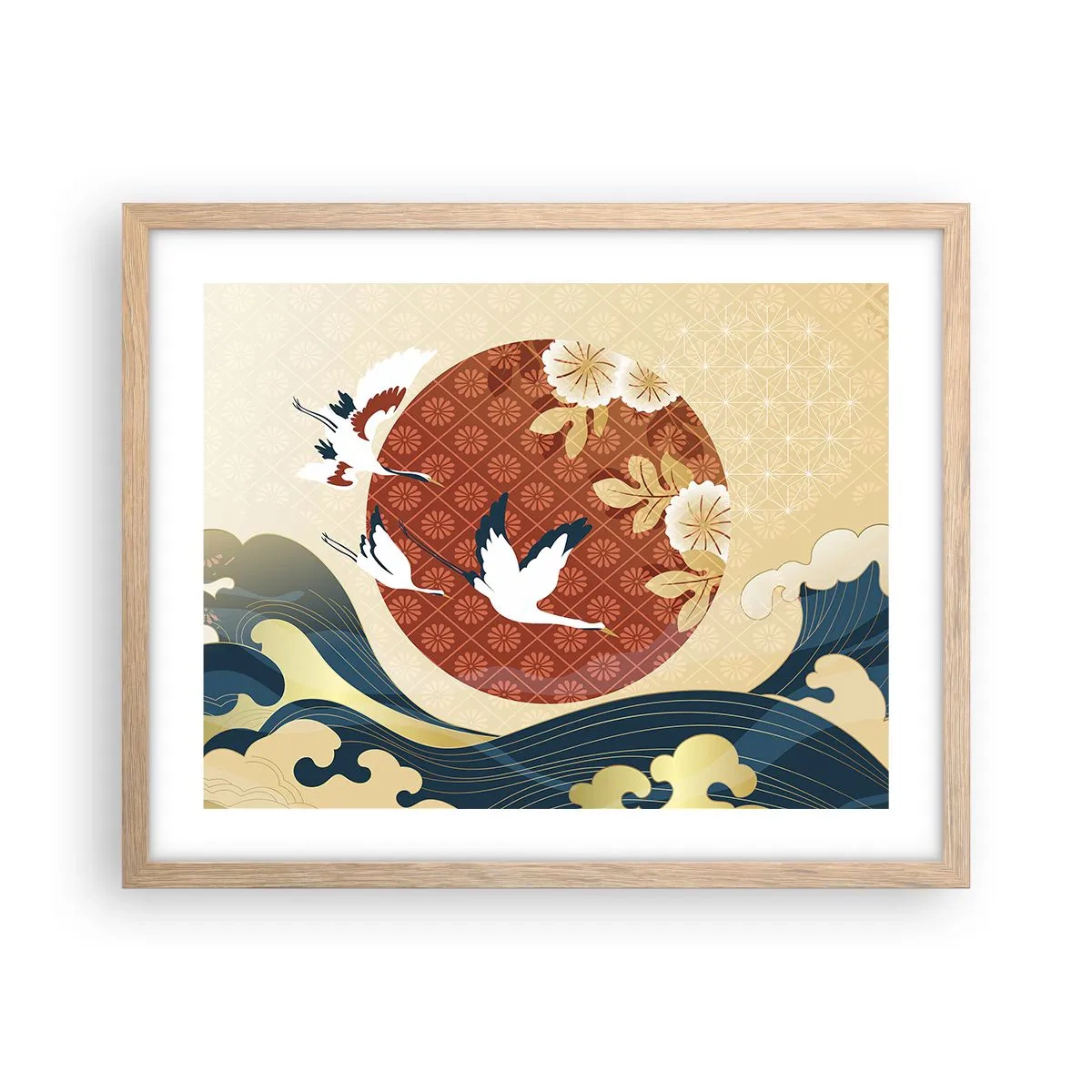 Póster en marco roble claro - Un cuento de hadas japonés - 50x40 cm