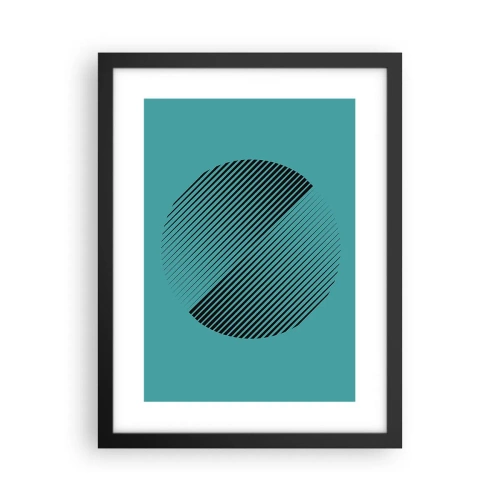 Póster en marco negro - El círculo: una variación geométrica - 30x40 cm