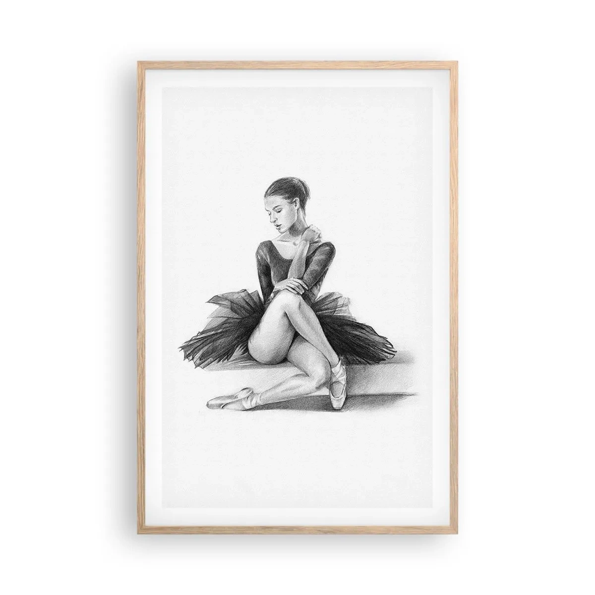 Póster en marco roble claro - Amante de la danza - 61x91 cm