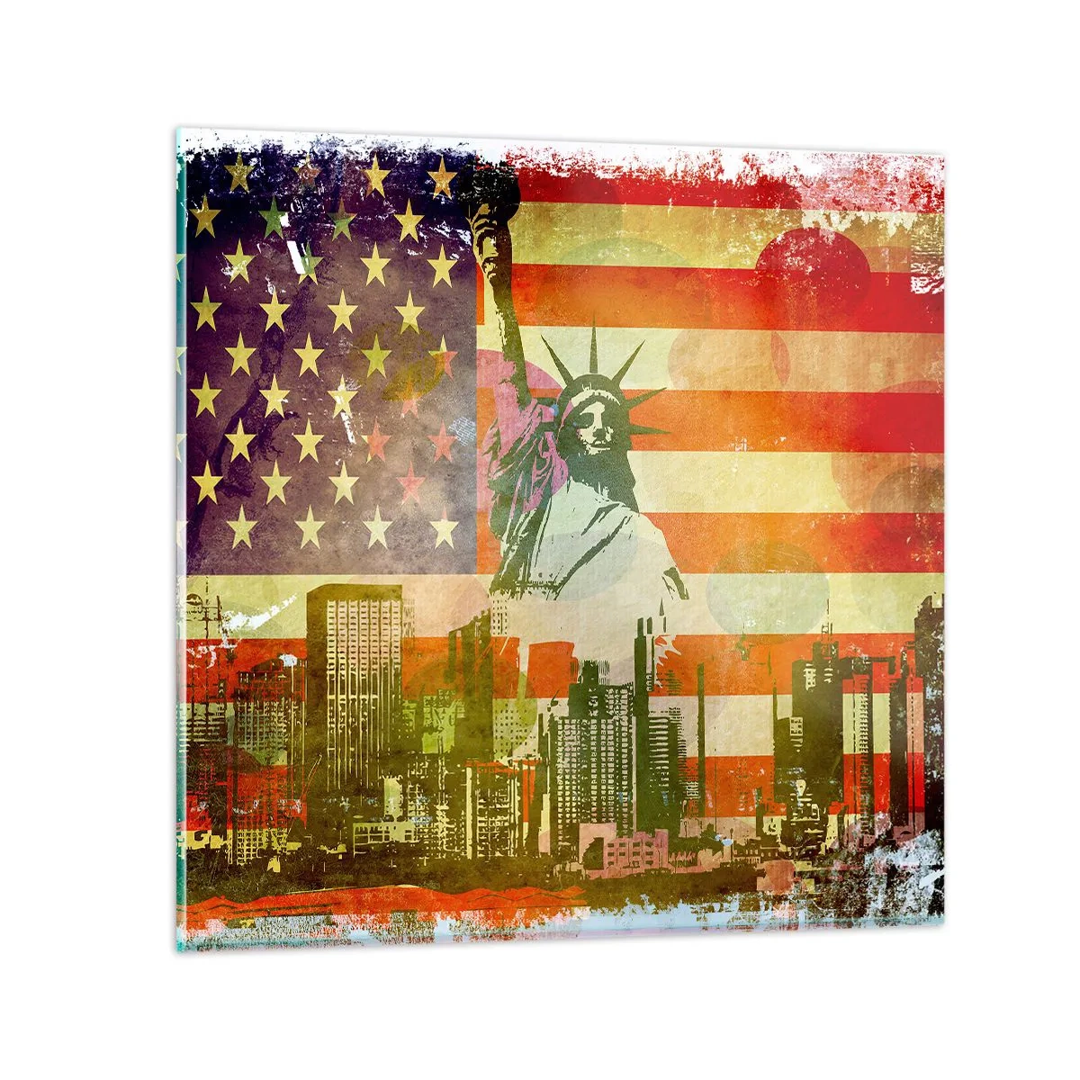 Cuadro sobre vidrio - Impresiones sobre Vidrio - ¡Viva América! - 40x40 cm