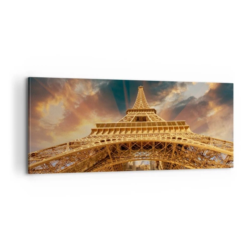 Cuadro sobre lienzo - Impresión de Imagen - Mientras la humanidad alcanza el cielo - 100x40 cm
