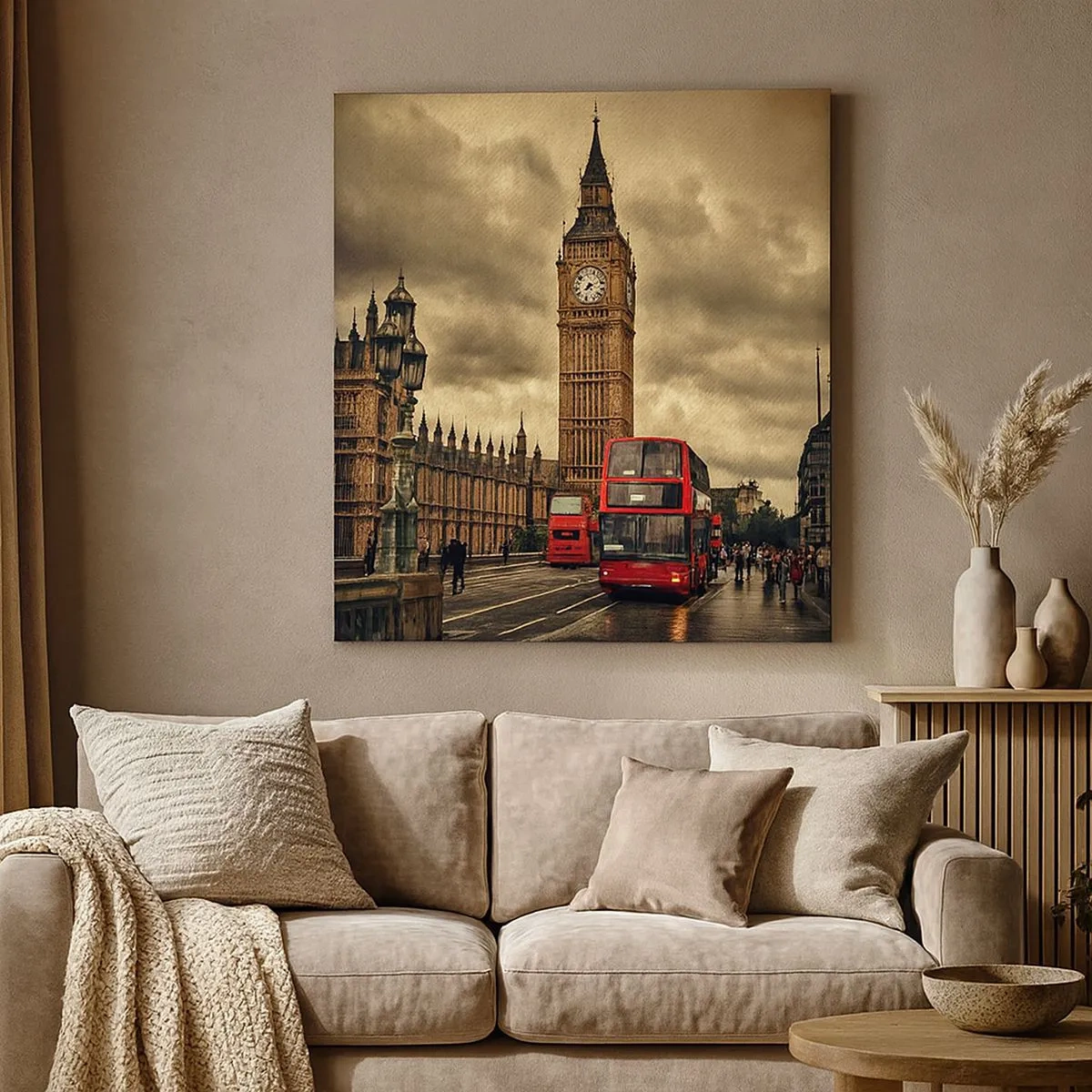 Cuadro sobre lienzo - Impresión de Imagen - En el corazón de la ciudad - 30x30 cm