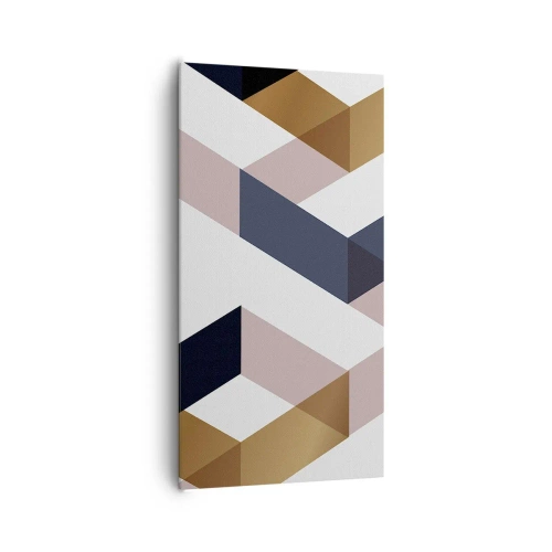 Cuadro sobre lienzo - Impresión de Imagen - Rectas y ángulos - 65x120 cm
