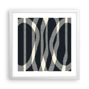 Póster en marco blanco - Un intento de romper la oscuridad - 40x40 cm