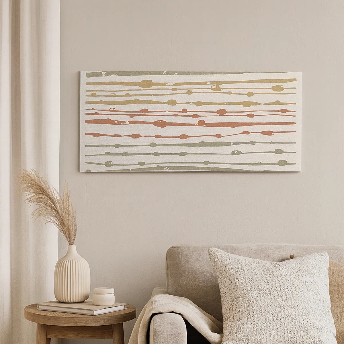 Cuadro sobre lienzo - Impresión de Imagen - Composición de notas musicales - 30x30 cm