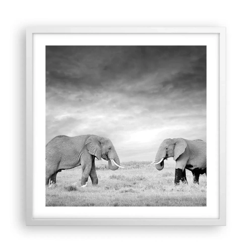 Póster en marco blanco - El gris es hermoso - 50x50 cm