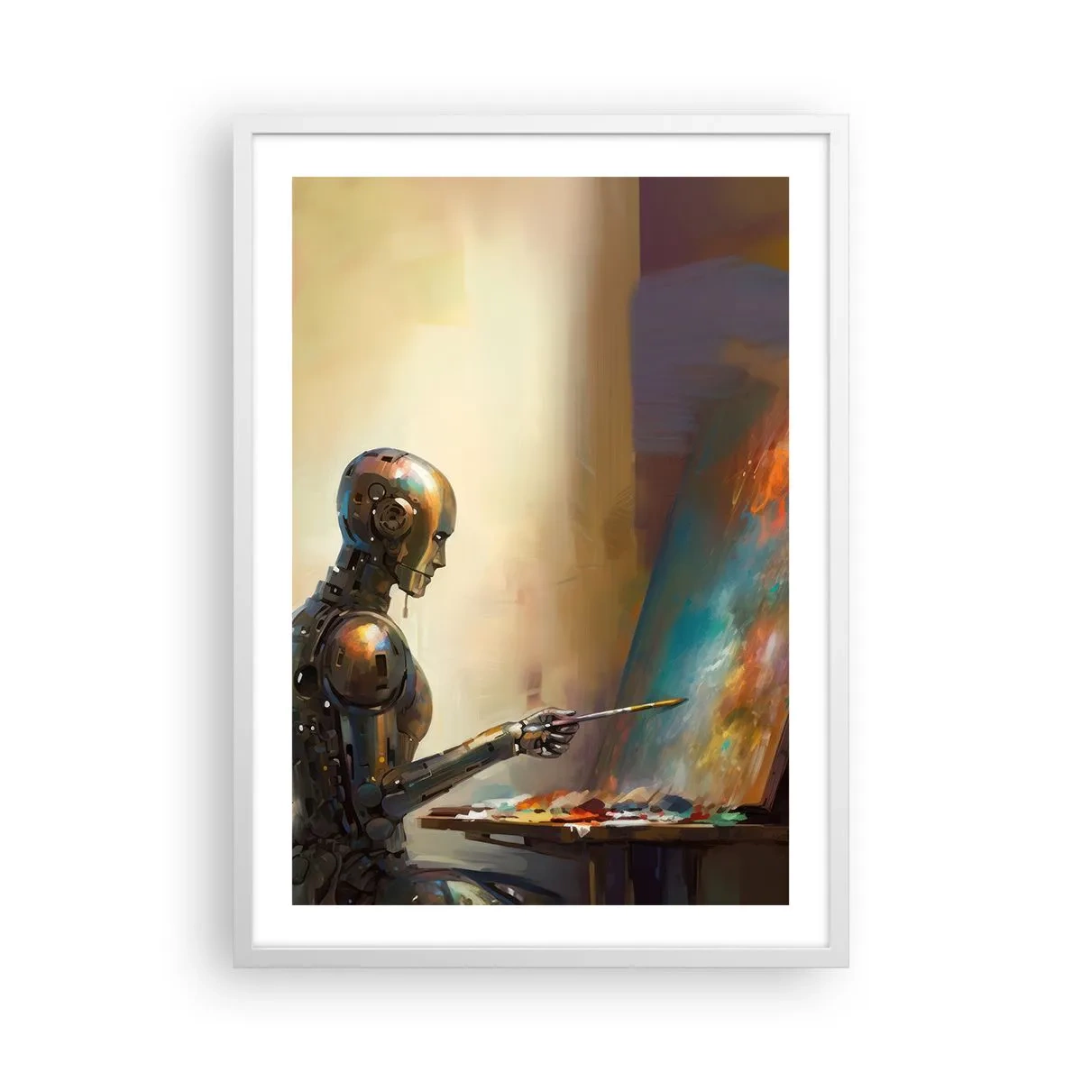 Póster en marco blanco - Arte del futuro - 50x70 cm