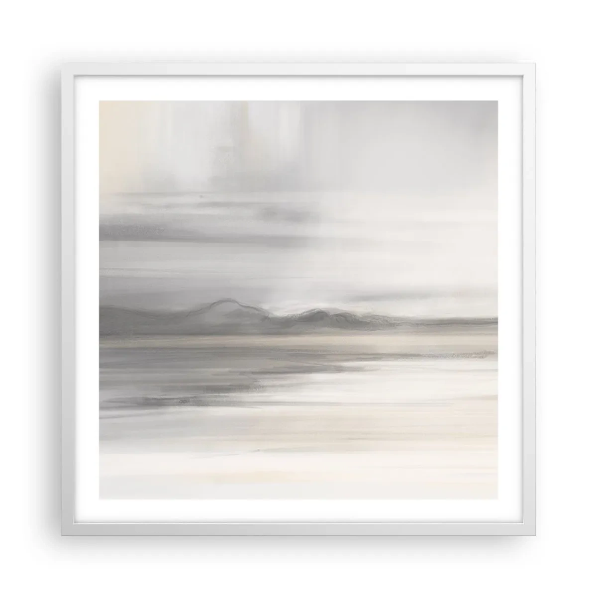 Póster en marco blanco - Una distancia reflexiva - 60x60 cm