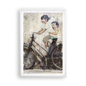 Póster en marco blanco - ¿Verdadero o falso? - 61x91 cm