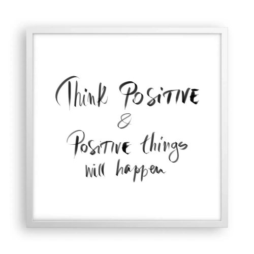 Póster en marco blanco - ¿Cómo vivir? - 50x50 cm