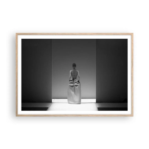 Póster en marco roble claro - Sencillez refinada - 100x70 cm