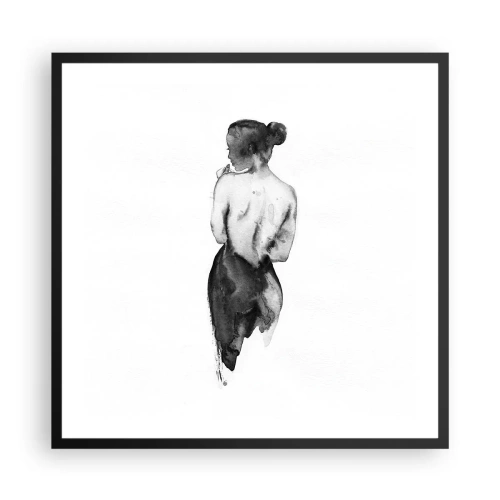 Póster en marco negro - Sin ella el mundo deja de tener sentido - 60x60 cm