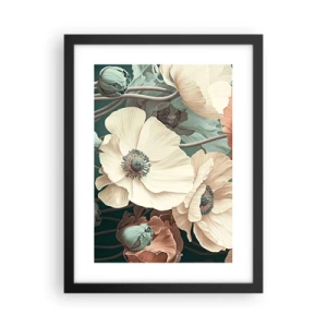 Póster en marco negro - Susurro de amapolas - 30x40 cm