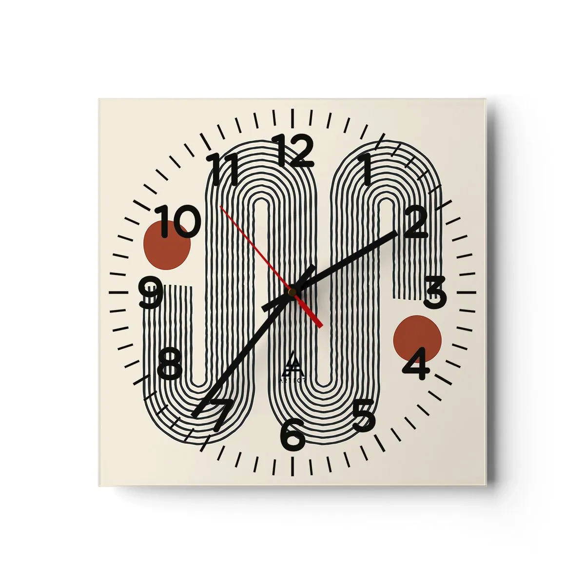 Reloj de pared - Reloj de vidrio - De principio a fin - 30x30 cm