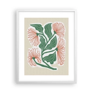 Póster en marco blanco - Folclórico y moderno - 40x50 cm