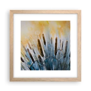 Póster en marco roble claro - El frío del agua, el calor del sol - 30x30 cm