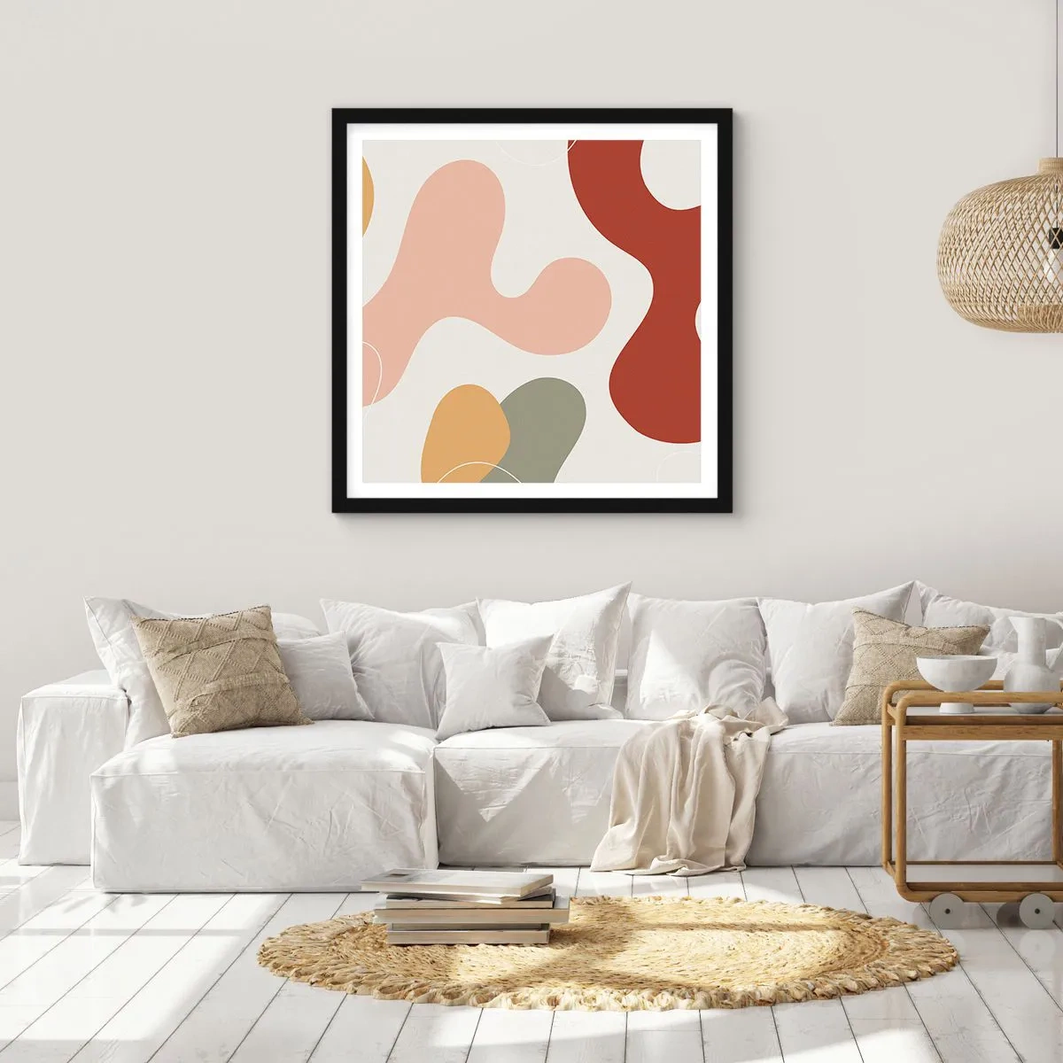 Póster en marco negro - La esencia de la pintura - 50x50 cm