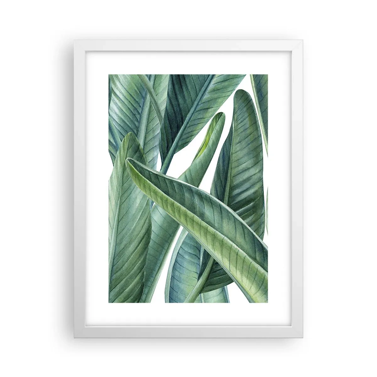 Póster en marco blanco - Vegetación en estado puro - 30x40 cm