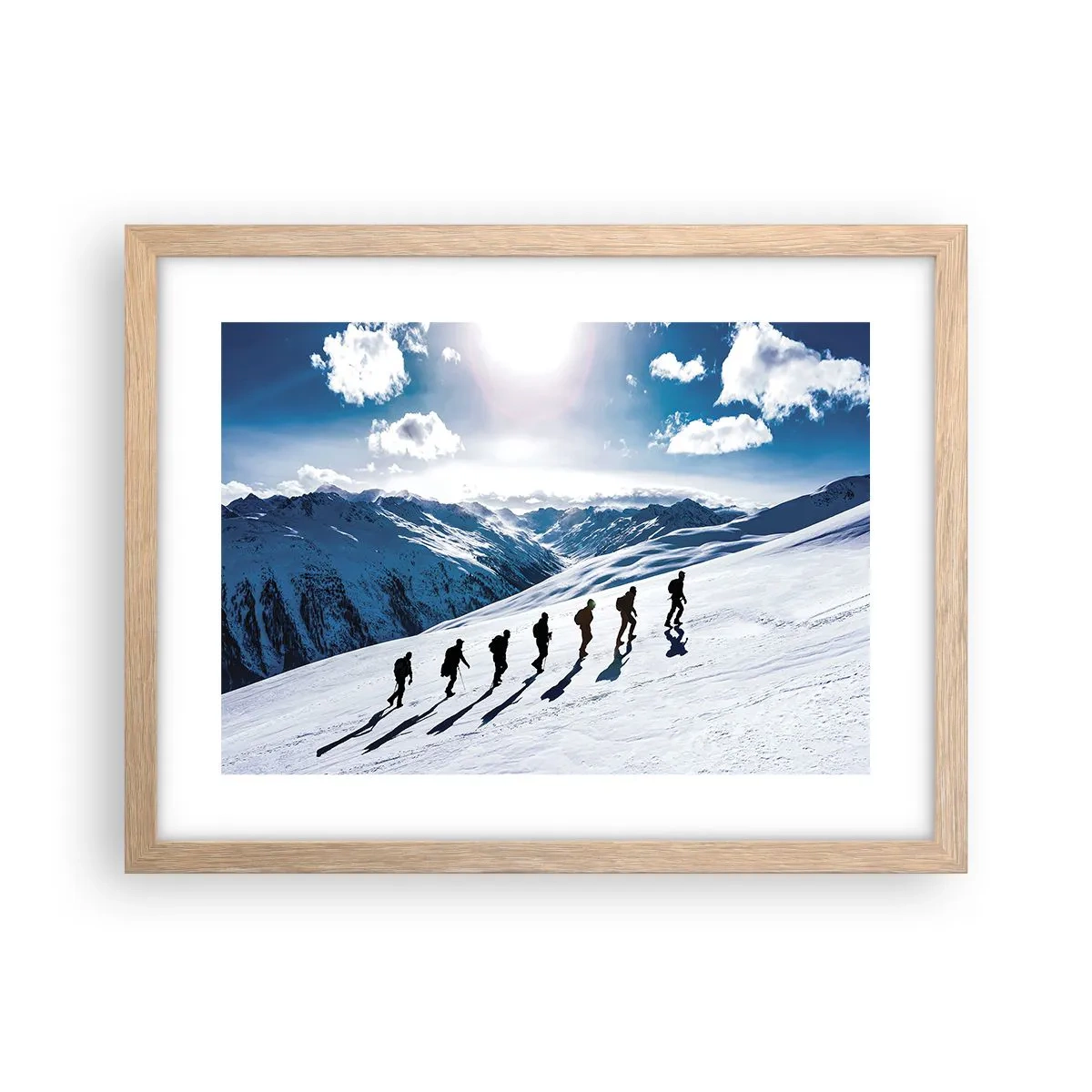 Póster en marco roble claro - Equipo de conquistadores - 40x30 cm