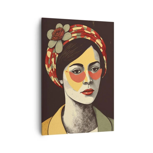 Cuadro sobre lienzo - Impresión de Imagen - Dama de sombra y color - 70x100 cm